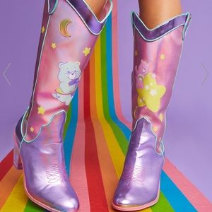 Care bear holographic cowboy boots